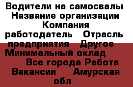 Водители на самосвалы › Название организации ­ Компания-работодатель › Отрасль предприятия ­ Другое › Минимальный оклад ­ 45 000 - Все города Работа » Вакансии   . Амурская обл.